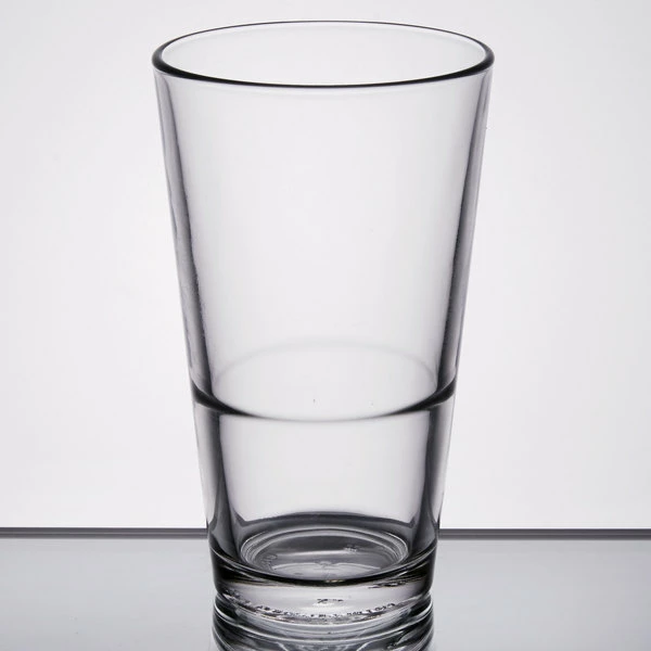 Libbey Restaurant Basics 16 Oz. Customizable Rim Tempered Stackable Mixing Glass / Pint Glass - 24/Case 2 Libbey Restaurant Basics 16 Oz. Customizable Rim Tempered Stackable Mixing Glass / Pint Glass - 24/Case - Image 2