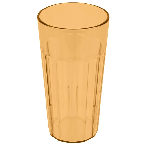 Cambro NT20153 Newport 22 Oz. Amber Customizable SAN Plastic Tumbler - 36/Case 2 Cambro NT20153 Newport 22 Oz. Amber Customizable SAN Plastic Tumbler - 36/Case - Image 2