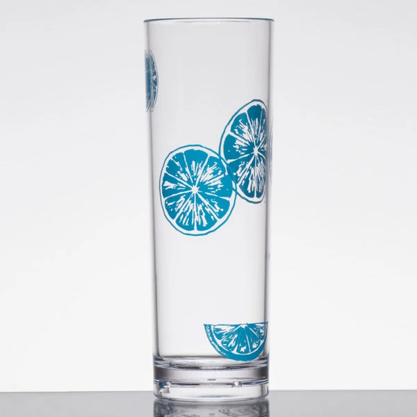 GET Enterprises GET H-14-1-SAN-SE Cheers 14 Oz. Seabreeze SAN Plastic Tom Collins Glass - 24/Case 2 GET Enterprises GET H-14-1-SAN-SE Cheers 14 Oz. Seabreeze SAN Plastic Tom Collins Glass - 24/Case - Image 2