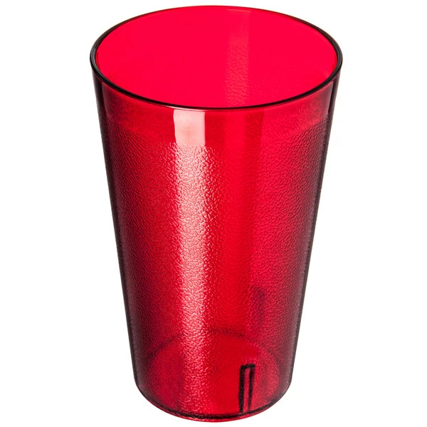 Carlisle 523210 Stackable 32 Oz. Ruby SAN Plastic Tall Tumbler - 24/Case 2 Carlisle 523210 Stackable 32 Oz. Ruby SAN Plastic Tall Tumbler - 24/Case - Image 2
