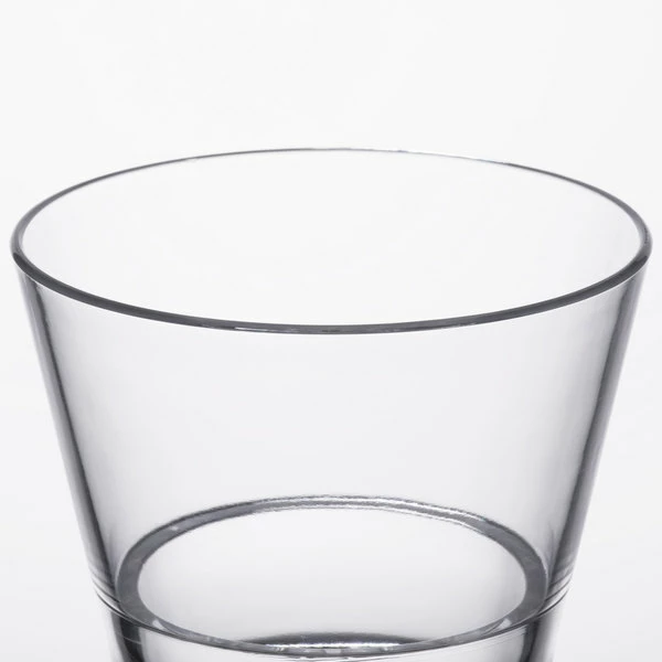 Thunder Group PLTHRG212C 12 Oz. Plastic Starburst Rocks / Old Fashioned Glass 4 Thunder Group PLTHRG212C 12 Oz. Plastic Starburst Rocks / Old Fashioned Glass - Image 4