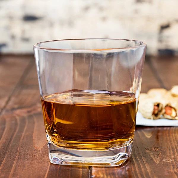 GET Enterprises GET SW-1470-CL Cubed 9 Oz. SAN Plastic Rocks / Old Fashioned Glass - 24/Case 1 GET Enterprises GET SW-1470-CL Cubed 9 Oz. SAN Plastic Rocks / Old Fashioned Glass - 24/Case