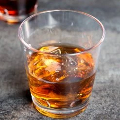 GET Enterprises GET SW-1474-CL Loft 12 Oz. Customizable SAN Plastic Stackable Double Rocks / Old Fashioned Glass - 24/Case