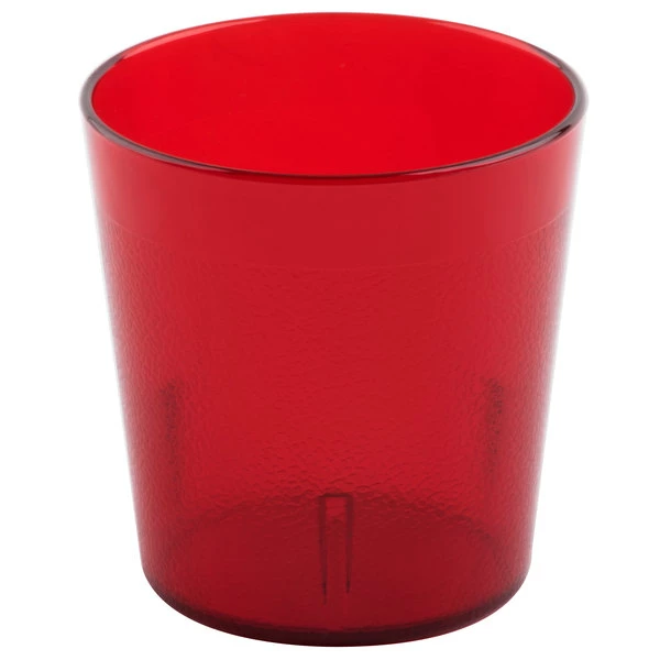 Cambro 900P2156 Colorware 9.7 Oz. Ruby Red Customizable SAN Plastic Tumbler - 24/Case 2 Cambro 900P2156 Colorware 9.7 Oz. Ruby Red Customizable SAN Plastic Tumbler - 24/Case - Image 2