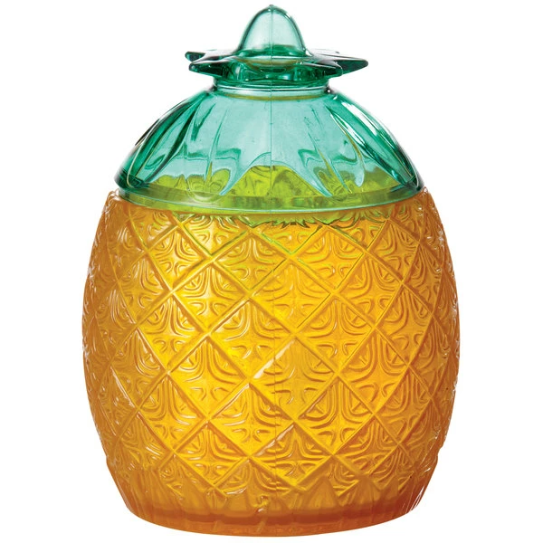 GET Enterprises GET SW-1410 Cheers 20 Oz. SAN Plastic Pineapple Glass With Lid - 24/Case 1 GET Enterprises GET SW-1410 Cheers 20 Oz. SAN Plastic Pineapple Glass With Lid - 24/Case