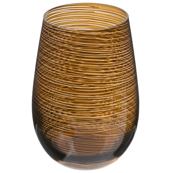 Stolzle S3527512T Twister 16.5 Oz. Brown Stemless Wine Glass / Tumbler - 24/Case 2 Stolzle S3527512T Twister 16.5 Oz. Brown Stemless Wine Glass / Tumbler - 24/Case - Image 2