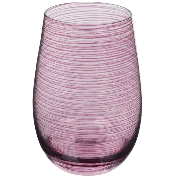 Stolzle S3527712T Twister 16.5 Oz. Lilac Stemless Wine Glass / Tumbler - 6/Pack 2 Stolzle S3527712T Twister 16.5 Oz. Lilac Stemless Wine Glass / Tumbler - 6/Pack - Image 2