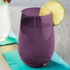 Stolzle S3528112E Elements 16.5 Oz. Purple Stemless Wine Glass / Tumbler - 24/Case