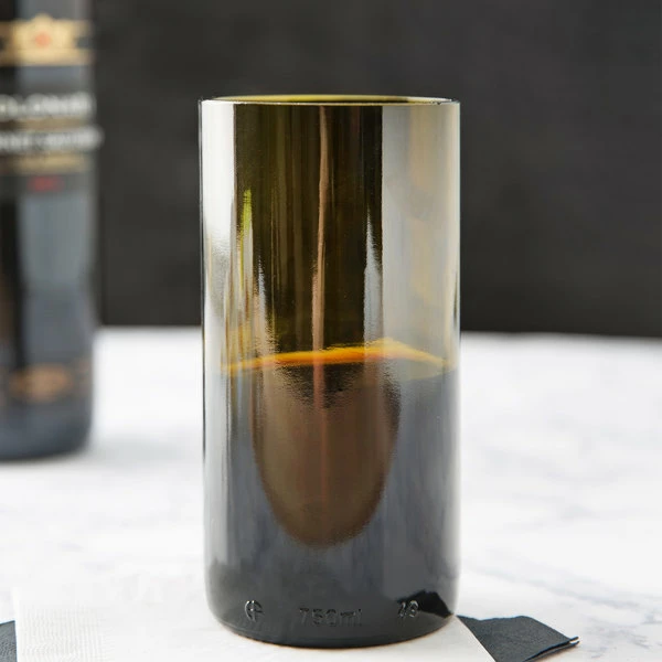 Libbey 97282 16 Oz. Customizable Dark Olive Repurposed Wine Bottle Tumbler - 12/Case 1 Libbey 97282 16 Oz. Customizable Dark Olive Repurposed Wine Bottle Tumbler - 12/Case