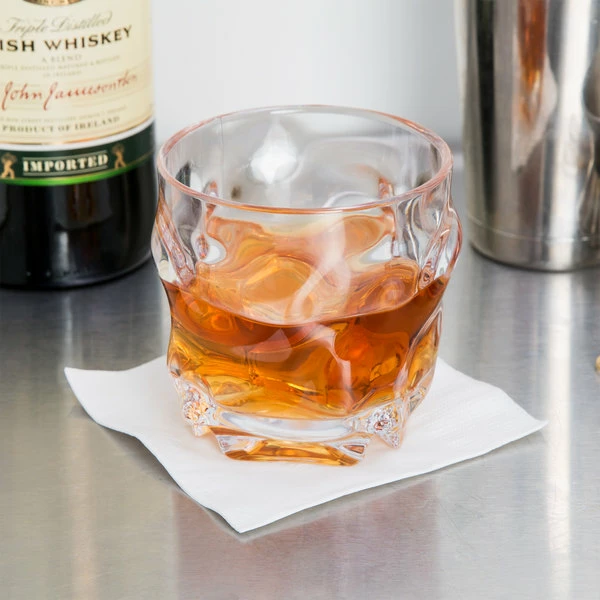 GET Enterprises GET SW-1440-1-CL L7 12 Oz. SAN Plastic Stackable Double Rocks / Old Fashioned Glass - 24/Case 1 GET Enterprises GET SW-1440-1-CL L7 12 Oz. SAN Plastic Stackable Double Rocks / Old Fashioned Glass - 24/Case