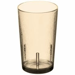 Cambro D12609 Del Mar 12 Oz. Light Amber Customizable SAN Plastic Tumbler - 36/Case