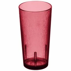 Cambro D16156 Del Mar 16 Oz. Ruby Red Customizable SAN Plastic Tumbler - 36/Case