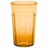 Cambro NT10153 Newport 10 Oz. Amber Customizable SAN Plastic Tumbler - 36/Case