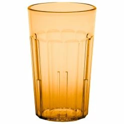 Cambro NT10153 Newport 10 Oz. Amber Customizable SAN Plastic Tumbler - 36/Case