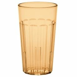 Cambro NT12153 Newport 12.6 Oz. Amber Customizable SAN Plastic Tumbler - 36/Case