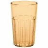 Cambro NT14153 Newport 14 Oz. Amber Customizable SAN Plastic Tumbler - 36/Case