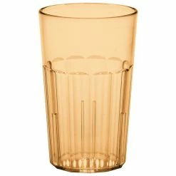Cambro NT14153 Newport 14 Oz. Amber Customizable SAN Plastic Tumbler - 36/Case