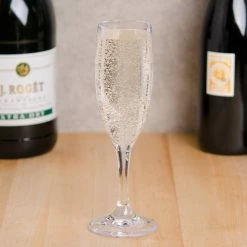 GET Enterprises GET SW-1401-1-SAN-CL 6 Oz. Customizable SAN Plastic Champagne Flute