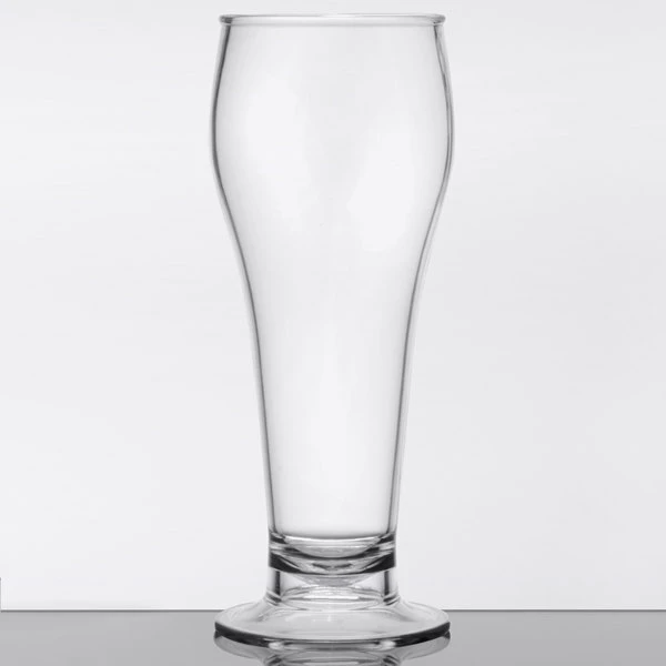 GET Enterprises GET SW-1417-1-SAN-CL 22 Oz. Customizable SAN Plastic Footed Pilsner Glass - 24/Case 2 GET Enterprises GET SW-1417-1-SAN-CL 22 Oz. Customizable SAN Plastic Footed Pilsner Glass - 24/Case - Image 2