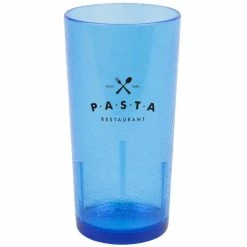 Cambro D24608 Del Mar 24 Oz. Sapphire Blue Customizable SAN Plastic Tumbler - 36/Case -Vidivi shop 1699880