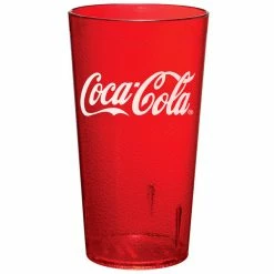 GET Enterprises GET 6616-RC 16 Oz. Red Coca-Cola® SAN Plastic Pebbled Tumbler - 72/Case