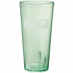 GET Enterprises GET 6624-JC 24 Oz. Jade Coca-Cola® SAN Plastic Pebbled Tumbler - 72/Case