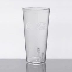 GET Enterprises GET 6624-CC 24 Oz. Clear Coca-Cola® SAN Plastic Pebbled Tumbler - 72/Case