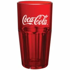 GET Enterprises GET 9922-RC Bahama 22 Oz. Red Coca-Cola® SAN Plastic Tumbler - 72/Case