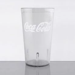GET Enterprises GET 6612-CC 12 Oz. Clear Coca-Cola® SAN Plastic Pebbled Tumbler - 72/Case