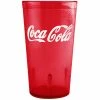 GET Enterprises GET 6612-RC 12 Oz. Red Coca-Cola® SAN Plastic Pebbled Tumbler - 72/Case