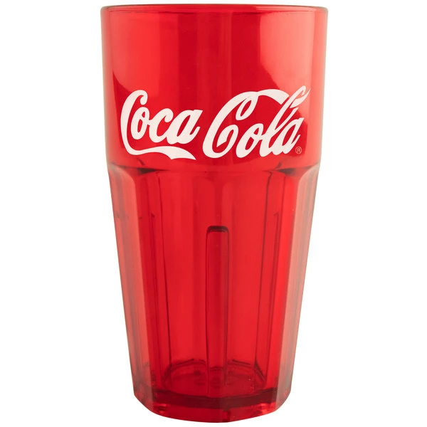 GET Enterprises GET 9916-RC Bahama 16 Oz. Red Coca-Cola® SAN Plastic Tumbler - 72/Case 1 GET Enterprises GET 9916-RC Bahama 16 Oz. Red Coca-Cola® SAN Plastic Tumbler - 72/Case