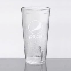 GET Enterprises GET 6620-CP 20 Oz. Clear Pepsi® SAN Plastic Pebbled Tumbler - 72/Case