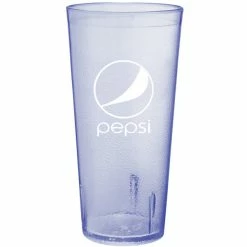 GET Enterprises GET 6624-BP 24 Oz. Blue Pepsi® SAN Plastic Pebbled Tumbler - 72/Case