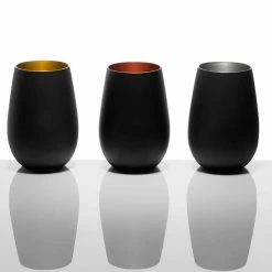 Stolzle 3520012T/2494 Glisten 16.5 Oz. Matte Black/Copper Stemless Wine Glass / Tumbler - 6/Case 5 Stolzle 3520012T/2494 Glisten 16.5 Oz. Matte Black/Copper Stemless Wine Glass / Tumbler - 6/Case -Vidivi shop 1785554