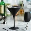 Stolzle 1400025T/2493 Glisten 8.5 Oz. Matte Black/Silver Martini Glass - 6/Case