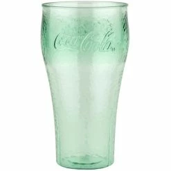 GET Enterprises GET 3324-JC Bell 24 Oz. Jade Coca-Cola® Polycarbonate Pebbled Soda Glass - 72/Case
