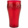 GET Enterprises GET 3324-RC Bell 24 Oz. Red Coca-Cola® Polycarbonate Pebbled Soda Glass - 72/Case