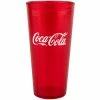 GET Enterprises GET 6624-RC 24 Oz. Red Coca-Cola® SAN Plastic Pebbled Tumbler - 72/Case