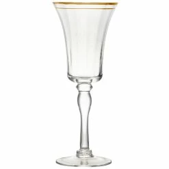 10 Strawberry Street Kate 10 Oz. Gold Rimmed Red Wine Glass - 4/Pack