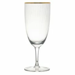 10 Strawberry Street Markle 16 Oz. Gold Rimmed Water Goblet - 4/Pack
