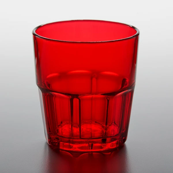 GET Enterprises GET 9909-1-R Bahama 9 Oz. Red Customizable SAN Plastic Tumbler - 72/Case 2 GET Enterprises GET 9909-1-R Bahama 9 Oz. Red Customizable SAN Plastic Tumbler - 72/Case - Image 2