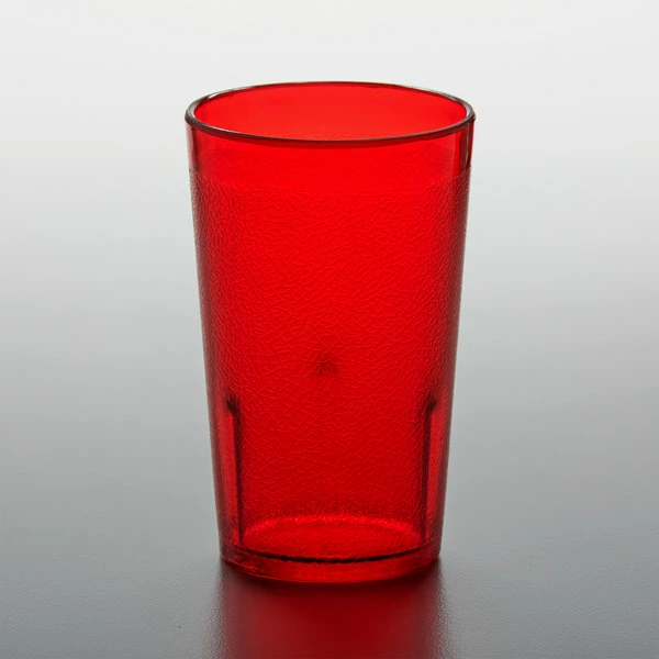 GET Enterprises GET 6605-1-R 5 Oz. Red Customizable SAN Plastic Pebbled Tumbler - 72/Case 2 GET Enterprises GET 6605-1-R 5 Oz. Red Customizable SAN Plastic Pebbled Tumbler - 72/Case - Image 2