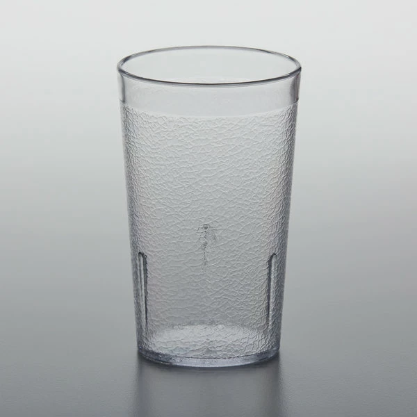 GET Enterprises GET 6605-1-CL 5 Oz. Clear Customizable SAN Plastic Pebbled Tumbler - 72/Case 2 GET Enterprises GET 6605-1-CL 5 Oz. Clear Customizable SAN Plastic Pebbled Tumbler - 72/Case - Image 2