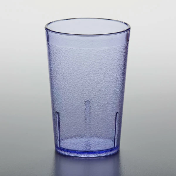 GET Enterprises GET 6608-1-BL 8 Oz. Blue Customizable SAN Plastic Pebbled Tumbler - 72/Case 2 GET Enterprises GET 6608-1-BL 8 Oz. Blue Customizable SAN Plastic Pebbled Tumbler - 72/Case - Image 2