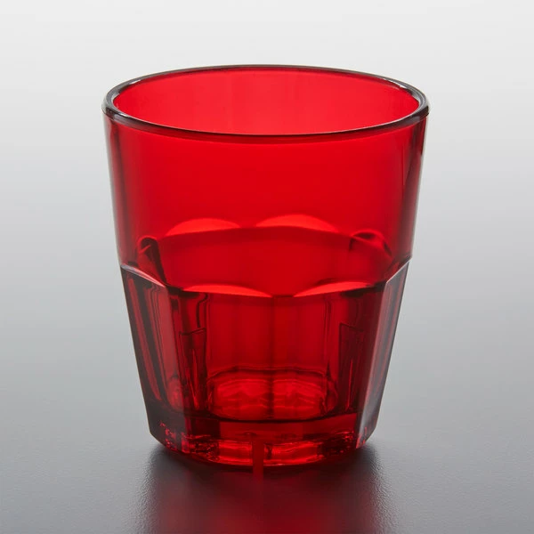 GET Enterprises GET 9955-1-R Bahama 5.5 Oz. Red Customizable SAN Plastic Tumbler - 72/Case 2 GET Enterprises GET 9955-1-R Bahama 5.5 Oz. Red Customizable SAN Plastic Tumbler - 72/Case - Image 2