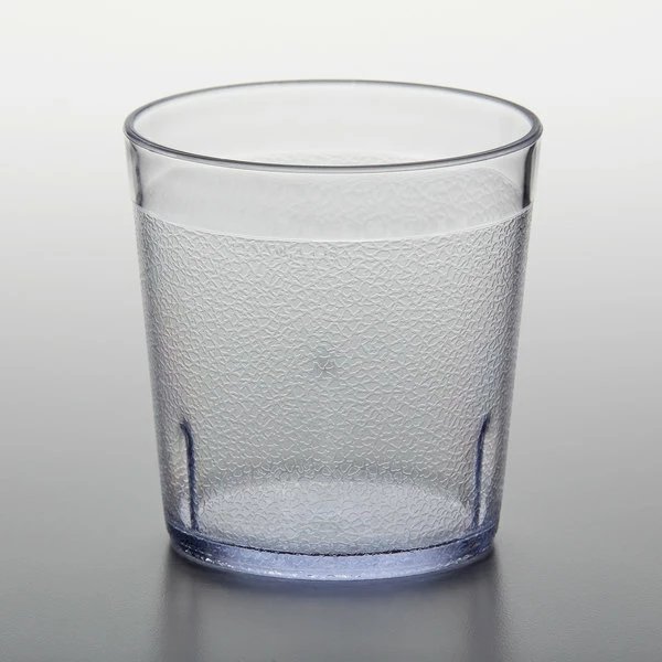 GET Enterprises GET 6610-1-6-CL 10 Oz. Clear Customizable SAN Plastic Short Pebbled Tumbler - 72/Case 2 GET Enterprises GET 6610-1-6-CL 10 Oz. Clear Customizable SAN Plastic Short Pebbled Tumbler - 72/Case - Image 2