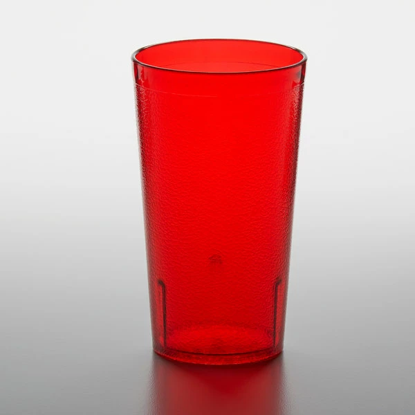 GET Enterprises GET 6612-1-R 12 Oz. Red Customizable SAN Plastic Pebbled Tumbler - 72/Case 2 GET Enterprises GET 6612-1-R 12 Oz. Red Customizable SAN Plastic Pebbled Tumbler - 72/Case - Image 2