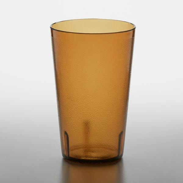 GET Enterprises GET 5032-1-A 32 Oz. Amber Customizable SAN Plastic Pebbled Tumbler - 48/Case 2 GET Enterprises GET 5032-1-A 32 Oz. Amber Customizable SAN Plastic Pebbled Tumbler - 48/Case - Image 2