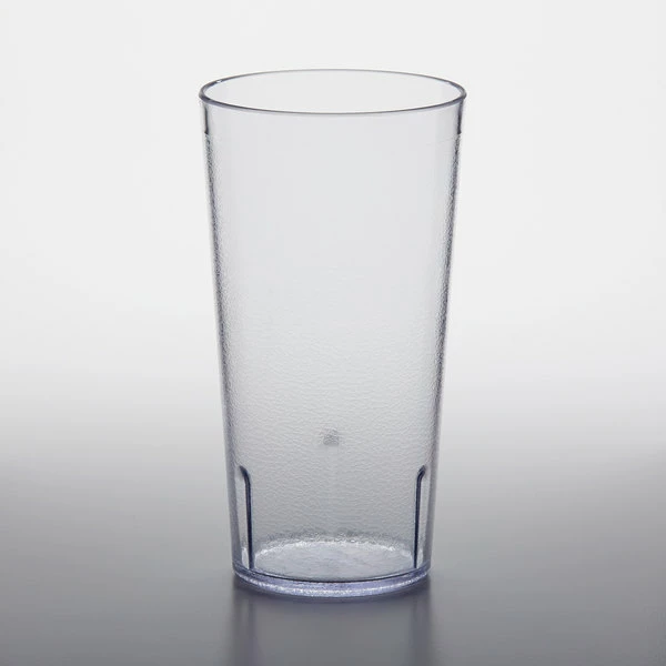 GET Enterprises GET 6632-1-CL 32 Oz. Clear Customizable SAN Plastic Tall Pebbled Tumbler - 48/Case 2 GET Enterprises GET 6632-1-CL 32 Oz. Clear Customizable SAN Plastic Tall Pebbled Tumbler - 48/Case - Image 2