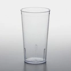 GET Enterprises GET 6616-1-CL 16 Oz. Clear Customizable SAN Plastic Pebbled Tumbler - 72/Case